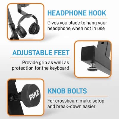 Height & Width Adjustable Heavy Duty Folding Z Design Keyboard Stand Bild 5