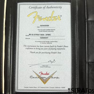 USA Fender Custom Shop 62 Stratocaster NOS BODY, Strat Aged Fire Mist Gold image 5