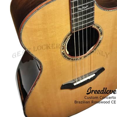 Breedlove Custom Shop Concerto Bearclaw Sitka Spruce & Brazilian rosewood acoustic electric guitar #28629 image 8