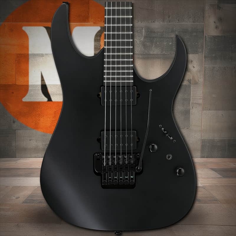 Ibanez RG Iron Label 6 String Electric Guitar - Black (RGRB620BKF) image 1