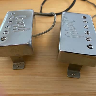 Gibson Vintage 1971 Chrome Embossed Logo Patent Number Sticker Pickup Set Les Paul ES 3351972 1973 1970's image 4
