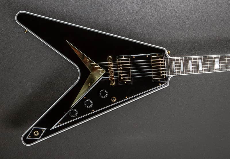 Gibson Custom Shop Flying V Custom w/Ebony Fingerboard Gloss - Ebony image 1