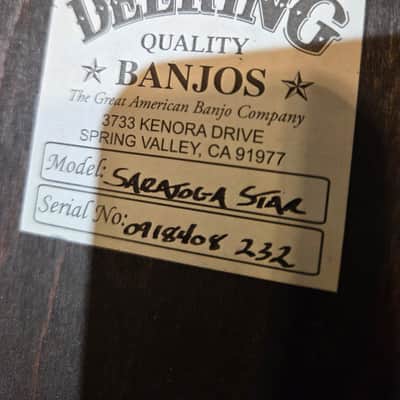 Deering Tenbrooks Saratoga Star 5 String Banjo Saratoga Star mid 90's - Gloss Lacquer image 14