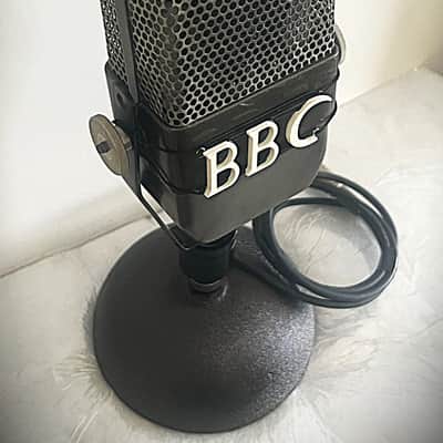 SUPER RARE! 1940's MARCONI Model AXB Ribbon Microphone, BBC w/stand works great image 1