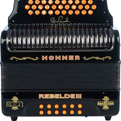 Hohner Rebelde III Black GCF Button Accordion Celso Piña Limited Edition Signature Series Collection +GigBag & Straps | Authorized Dealer image 6