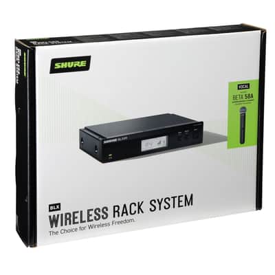 Shure BLX24R/B58 Wireless Microphone System - 14-Hour Battery Life, 300 ft Range, UHF | BETA 58A Handheld Vocal Mic, Single Channel Rack Mount Receiver | H10 Band (BLX24R/B58-H10) image 2