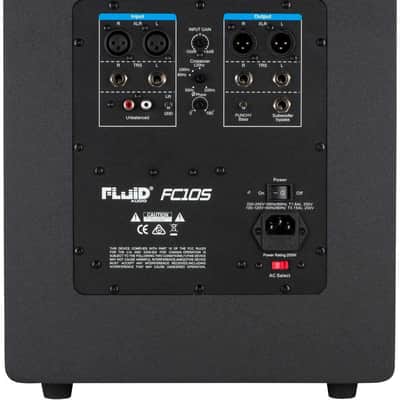 Fluid Audio FC10S: 10-inch powered reference studio subwoofer, 200W Class D, 20-200Hz, auto stanby, GND Lift image 2