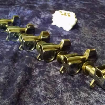 1980s Gotoh Gibson Inline 6 Chrome Tuners w/screws image 1