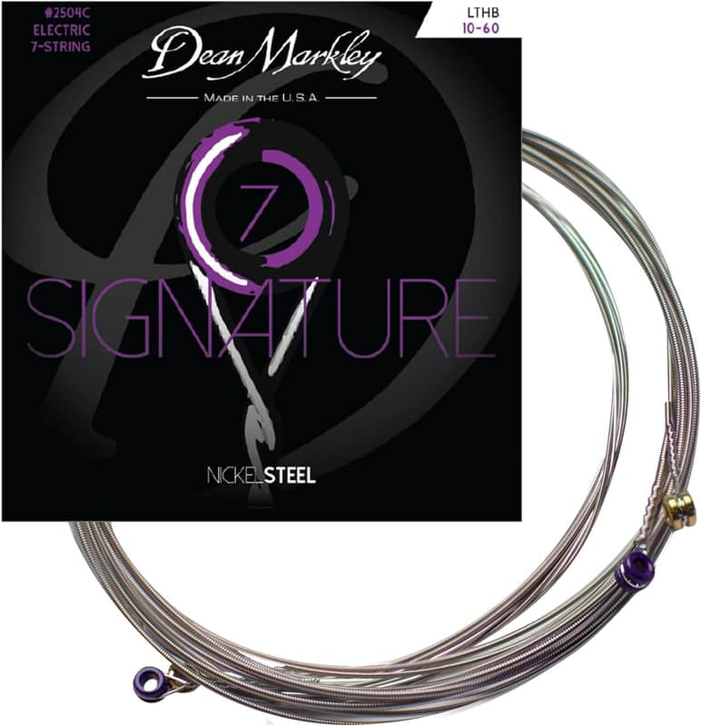 Dean Markley 2504C 7-String NickelSteel Signature Series Electric Guitar Strings, 10-60, 2504C, Light Top/Heavy Bottom image 1