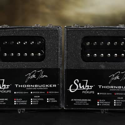 SUHR Thornbucker PAF SET Bridge & Neck Humbucker Pickups 50mm - Black - Pete Thorn Signature Model