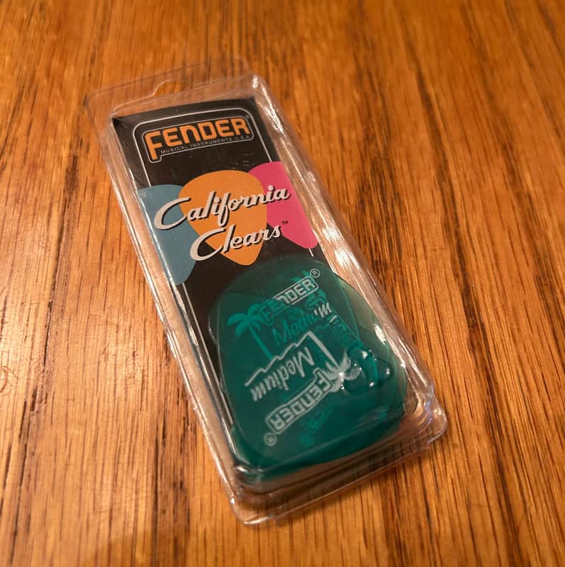 Fender California Clears Medium Picks - Surf Green -  Mid 90’s / Early 2000’s  - Discontinued California Series (Rare Pack) image 1