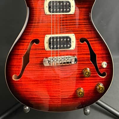 PRS SE Hollowbody I Piezo Electric Guitar Orange Tiger Smokeburst Finish w/ Gig Bag image 1
