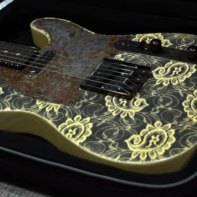 M-Tone TKO Custom T - Telecaster Nicotine Paisley + Lollars image 3