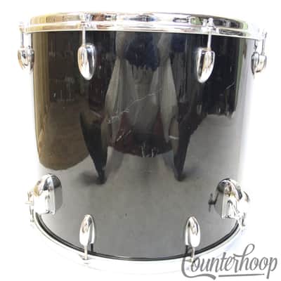 Slingerland 18x16"Black Beauty Pearl Floor Tom Drum Vintage 70s African Mahogany image 5