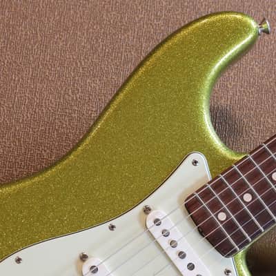 Minty! 2008 Fender Dick Dale Stratocaster Chartreuse Sparkle + COA OHSC image 2