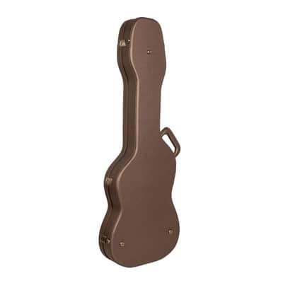 Crossrock Designer Series- Universal Wooden Case for Stratocaster and Telecaster Electric Guitars- Security Lock, Metal Feet, Storage Space- Chocolate Brown image 3