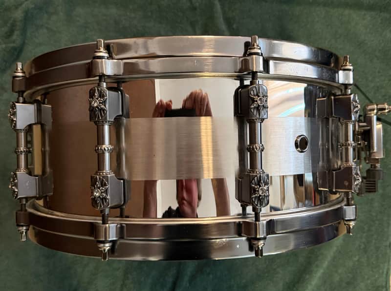 Tama Warlord Collection Spartan 6x14" Stainless Steel Snare Drum 2000s - Steel image 1