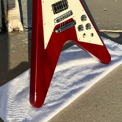 Vintage 1990 Gibson Flying V '67 Reissue Heritage Cherry w/ OHSC image 20