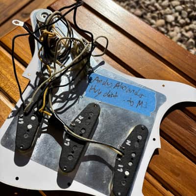 MJT Relic Strat Pickguard w Mojotone Premium Historic Wiring Harmess & Fender Vintage Style Pickups image 6
