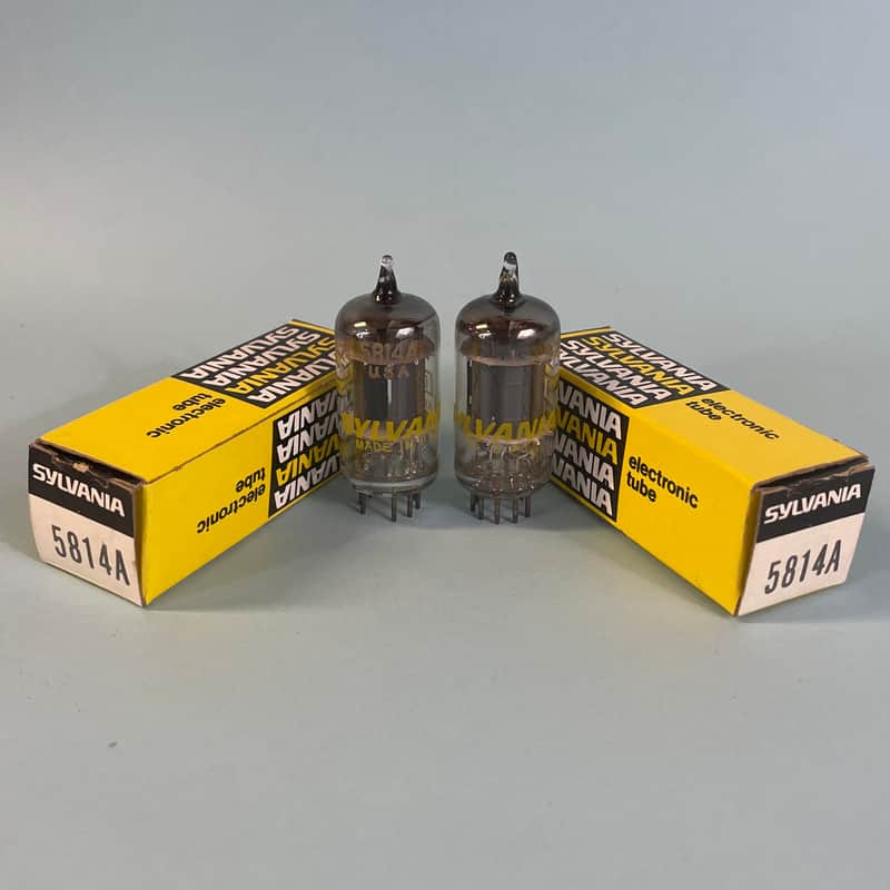 Vintage Sylvania 5814A NOS Matched Pair 12AU7 ECC82 Preamp Tubes! T101 image 1