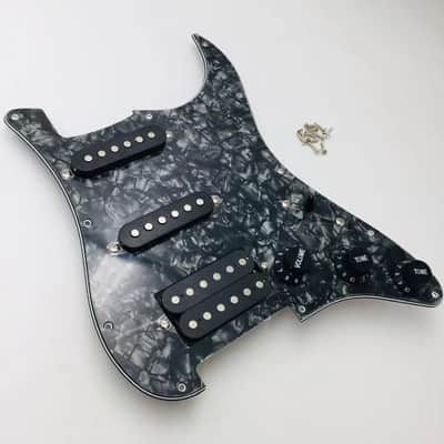 Stratocaster Style SSH Loaded Prewired Guitar Pickguard and Humbucker, Pearl-Pearl image 4