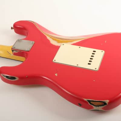 Nash Guitars S-63 Fiesta Red Over Sunburst Lollar Pickups image 10