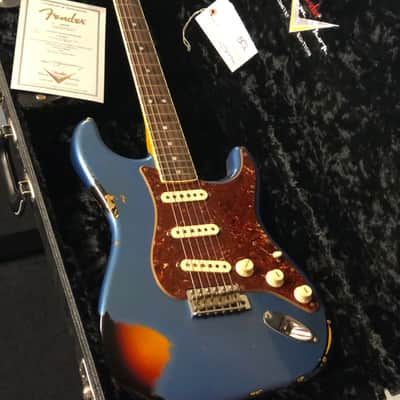 Fender Stratocaster Custom Shop 1960 Relic Limited Edition LP Blue/Sunburst 2016 - Lake Placid Blue over Sunburst image 1