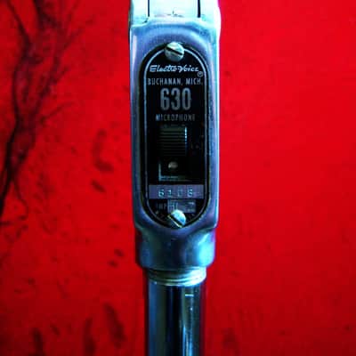 Vintage 1950's Electro-Voice 630 Omnidirectional Dynamic Microphone Hi Z harp mic w cable & rare Cannon XLR adapter 636 644 605 606 image 6