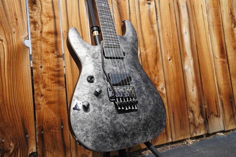 Schecter DIAMOND SERIES Ernie C C-1 - Satin Black Reign Left Handed 6-String Electric Guitar (2023)