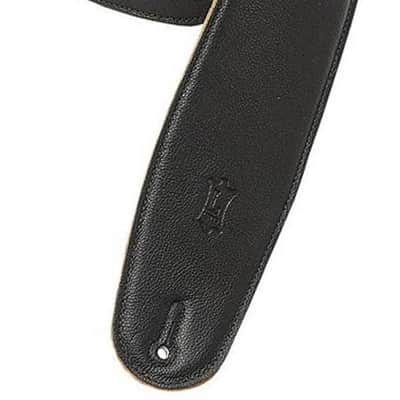 Levy's M4GF-BLK 3.5" Foam Padded Garment Leather Guitar/Bass Strap - Black image 1