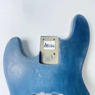 Left Handed Basswood 4 String Jazz Bass Style Body in Blue image 2