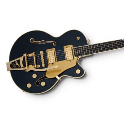 Gretsch Professional Broadkaster Jr. LX Center Block w/String-Thru Bigsby & Deluxe Hardshell Case, Midnight Sapphire image 4