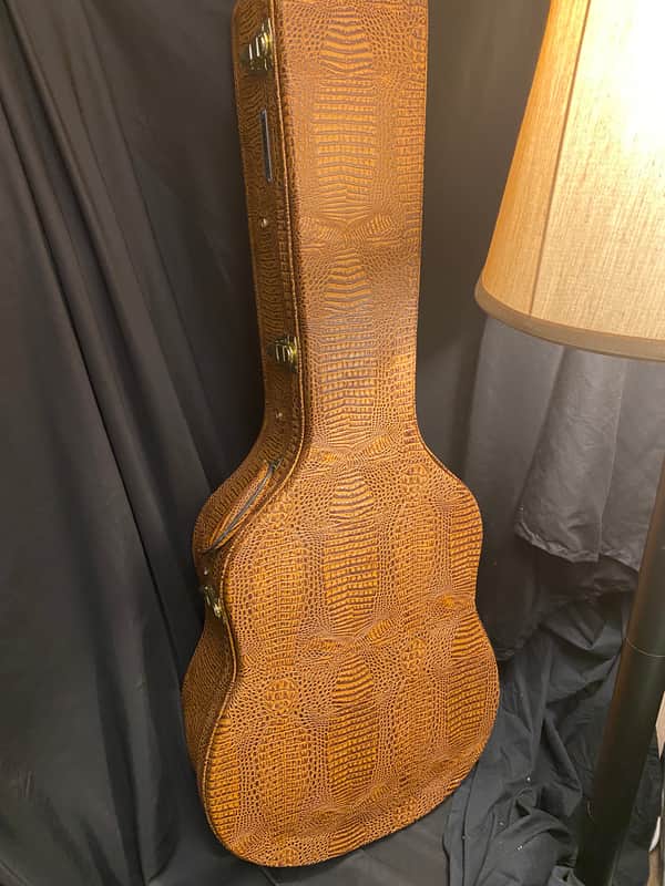 TourTek Wooden Acoustic Guitar Case for Dreadnaught Guitars 2020 Crocodile Print image 1