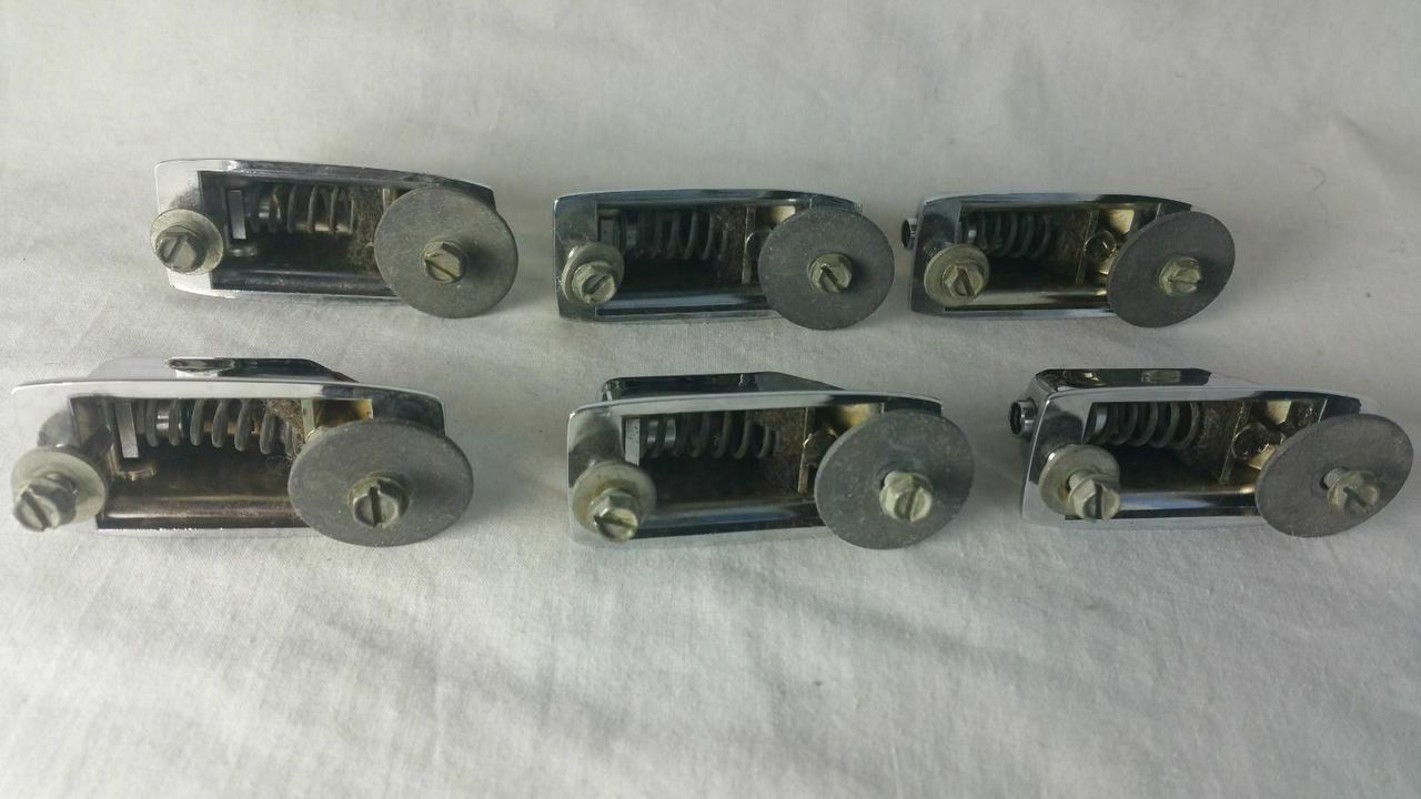 Rogers 6x Beavertail Tom Drum Lugs Chrome Powertone/Holiday Vintage 60s 2ndG VG+ — main photograph
