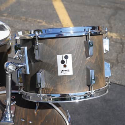 Sonor/German Phonic Series 3pc Pure Beechwood Jazz Shell Pack - Ebony Oil Finish | 60's/70's Vintage 13", 16", 20" image 5