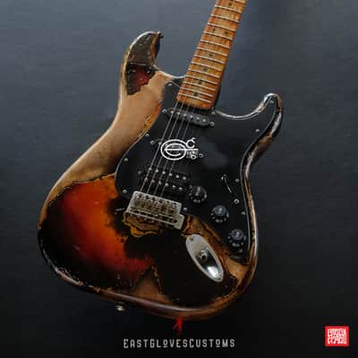 Fender Stratocaster Sunburst HSS Heavy Aged Relic by East Gloves Customs image 5