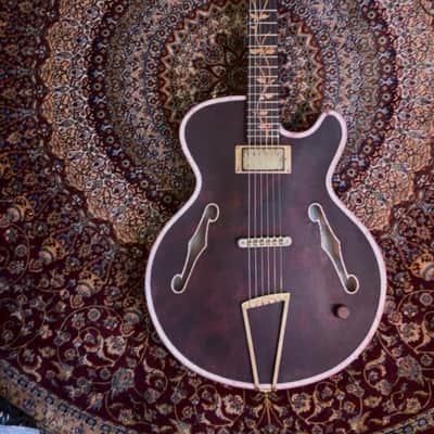Paoletti Custom Leather hollowbody | 1 of 1 | boutique | rare image 2