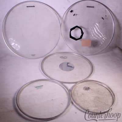 Ludwig Clear Drum Heads Pack/Set 2x 18"+15,12,10 Bass Batter/Resonant, Floor Tom image 3