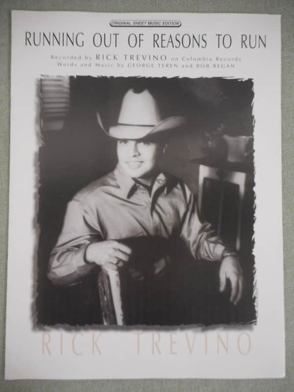 Warner Bros Rick Trevino "Running Out of Reasons to Run" Sheet Music 1996 image 1