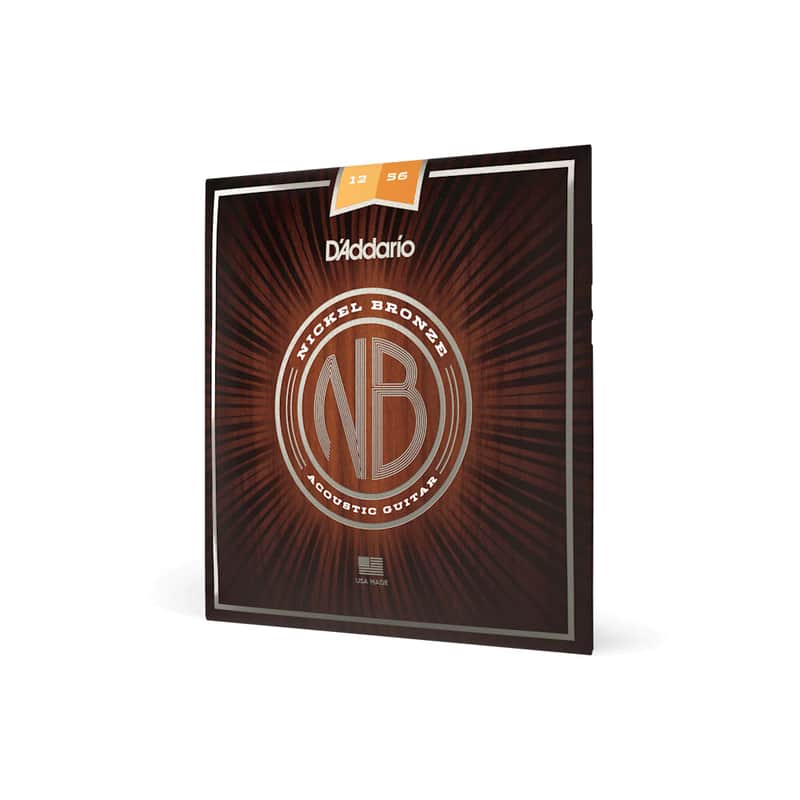 D'Addario NB1256 Nickel Bronze Acoustic Guitar Strings, 12-56 Light/Medium image 1