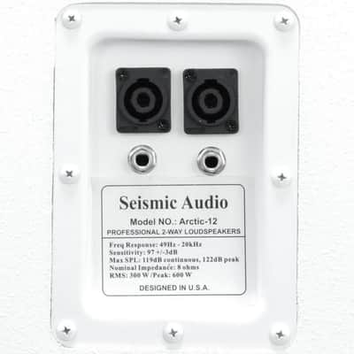 Arctic 12 Pair of Premium White 12" Loudspeakers or Monitors - Church Series image 7