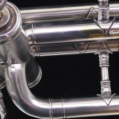 Rare Vintage York Air Flow Cornet in Satin Silver! image 14
