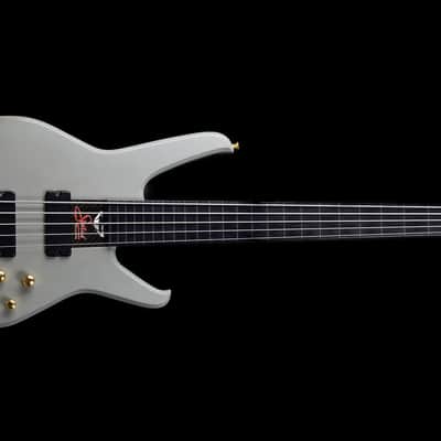 Status Graphite S2-Classic Bolt-On 5 Fretless 2007 - Sage Grey image 2