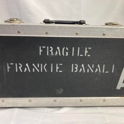 Frankie Banali's Quiet Riot, Anvil Cases 19.5"x9.5" Utility Carrying Case, Stenciled 1980's - Black image 3