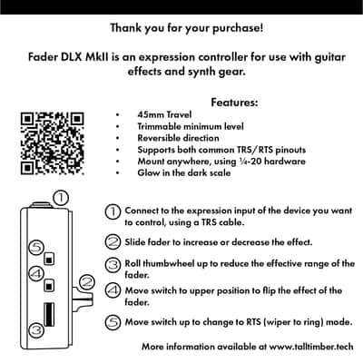 Tall Timber Fader DLX (B-Stock) - Expression/Volume Slider Pedal, 100kOhm, Galactic Black with Walnut Wood Top image 3
