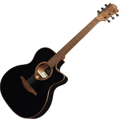 LAG T118D-BLK Tramontane 118 Dreadnought Acoustic Electric BlackBlack image 4