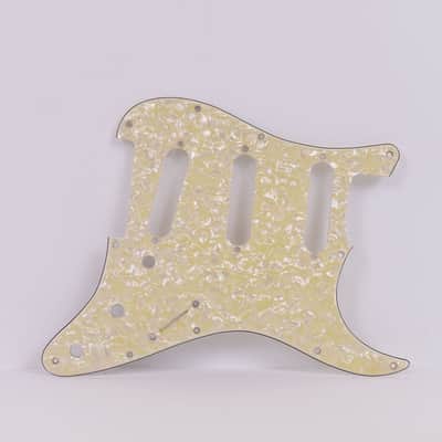 1970's Vintage WD Music 3 Ply Stratocaster White Pearloid SSS Pickguard ~MINT~ Pearl Fender Strat Guitar image 3