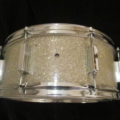 Tempro Vintage 14 X 5 Snare Drum, Silver Sparkle, Made In Japan - Excellent! image 4