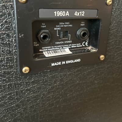 Marshall 1960A Lead 300-Watt 4x12" Angled Guitar Speaker Cabinet 1998 - Present - Black image 9