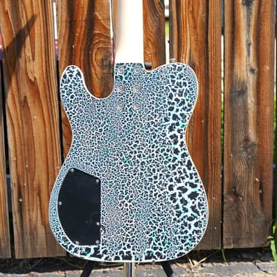 G&L USA Custom Shop ASAT Bass Black Crinkle Over Himalayan Blue 4-String Electric Bass Guitar w/ Black Tolex Case (2025) image 12